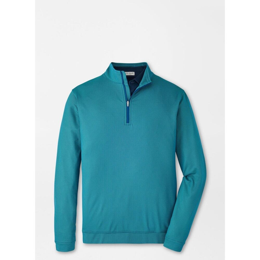 Peter Millar M, XL Perth Birdseye Quarter Zip Sport Navy NWT $150